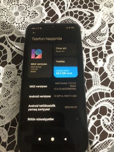 Redmi: Redmi 9C, 128 GB, rəng - Qara, Sensor, Barmaq izi, İki sim kartlı