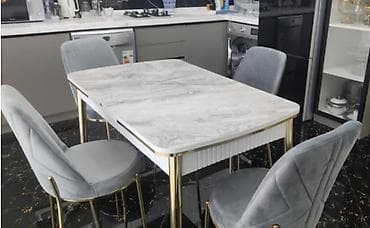 Mətbəx üçün, Açılan, Dördbucaq masa, 4 stul — 1