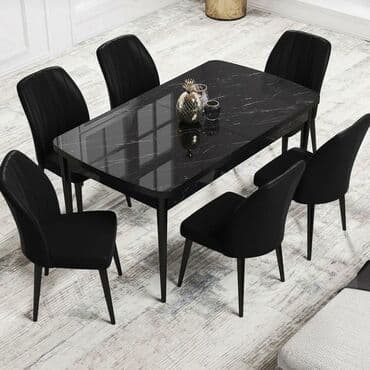 kuxna stulu: Mətbəx üçün, Yeni, Açılan, Dördbucaq masa, 4 stul — 1