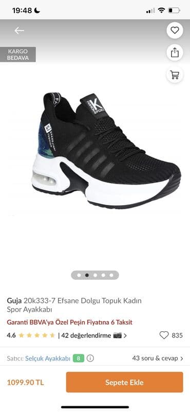 Ölçü: 38.5, rəng - Qara, Yeni