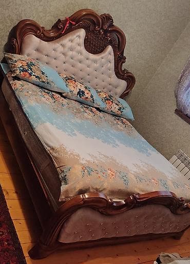 mdf metbex mebelleri: İkinəfərlik çarpayı, 2 tumba, İşlənmiş — 2