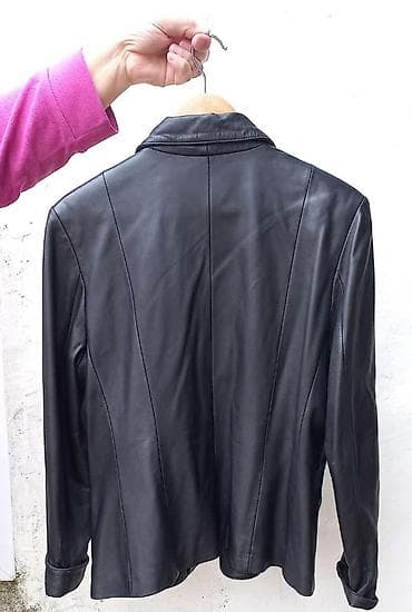 qara halilə: Qadın dəri jaketi - Rəng: qara - Material: layka (yumşaq dəri tipli) — 2