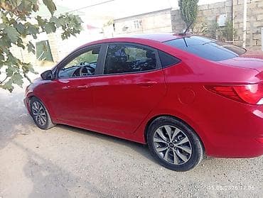 avto cxol: Hyundai Accent sedan – qırmızı rəng - Kuzov: 4 qapılı sedan, parlaq — 3