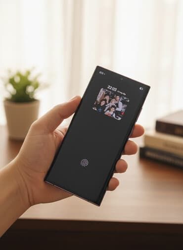 usb type c: Samsung Galaxy S22 Ultra, rəng - Bənövşəyi, Barmaq izi — 1