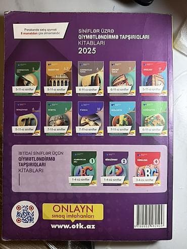 Məhsul: Dövlət İmtahan Mərkəzinin 2025 “Test Toplusu” kitabları at lalafo.az Məhsul: Dövlət İmtahan Mərkəzinin 2025 “Test Toplusu” kitabları