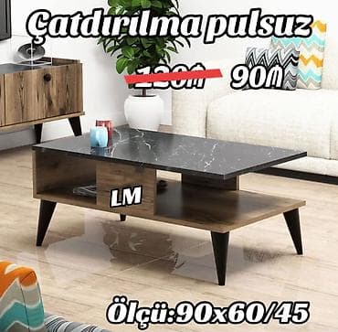 Düz masa, Açılmayan, Təkərsiz, Parlaq laminat, Zəmanətsiz