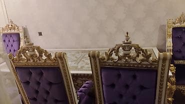 isdolar: Qonaq otağı üçün, Açılmayan, Dördbucaq masa, 8 stul — 2