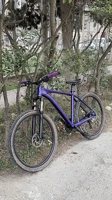 velosiped: Bənövşəyi rəng Grand 500 Madeli Alminum Rama 27.5 Arxa 9 luq kaset — 1