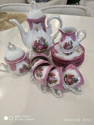 resim eseri: Çay dəsti, rəng - Ağ, Farfor — 2