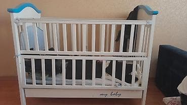 Ev və bağ: Uşaq beşiyi – “My Baby” model - Material: ağ rəngli taxta/güzgüsüz — 3