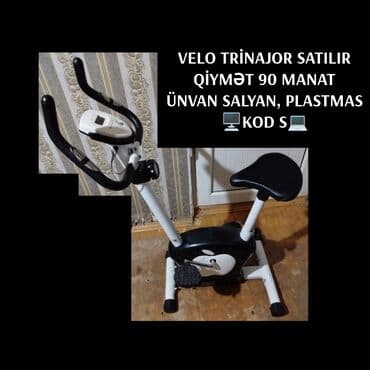 Velo trenajor - Tip: stasionar velosiped trenajoru - Rəng: ağ-qara -