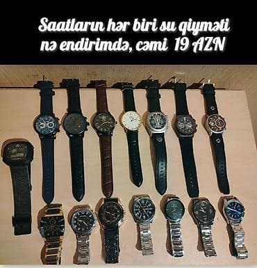 Kişi qol saatları kolleksiyası – müxtəlif dizayn və rənglər: - Analoq