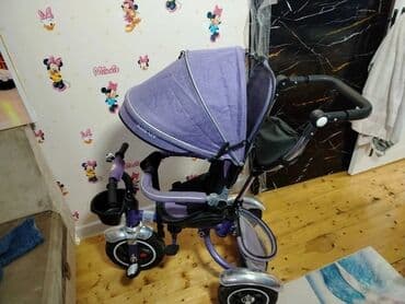 İncəsənət və kolleksiyalar: Uşaq üçtəkərli velosiped-araba (tricycle) – bənövşəyi rəngdə, günlük — 6