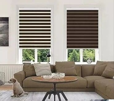 Kia: Zebra və rulon jalüz pərdələr - Model: Zebra (ikinci qatlı zolaqlı — 1