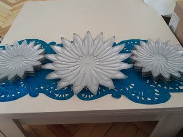 semra qab. qacaq instagram: Boşqablar, 6 ədədli dəst, rəng - Gümüşü, Şüşə — 1