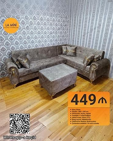Künc divan dəsti – La Mini - Ölçülər: 280 x 200 sm - Mexanizm lalafo.az -da Künc divan dəsti – La Mini - Ölçülər: 280 x 200 sm - Mexanizm