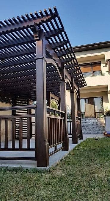 tonla su sifarişi: Açıq hava üçün taxta pergola istehsalı və quraşdırılması - Material — 6