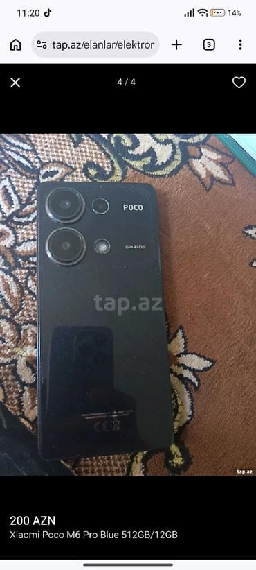 playstation 4 pro satilir: Poco M6 Pro 4G, 512 GB, rəng - Göy, Sensor — 1