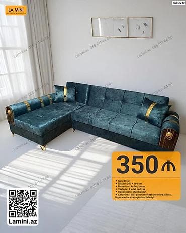 acilan divan: Künc divan – La Mini - Model: Künc divan (Kod: 2240) - Ölçülər: 260 × — 1