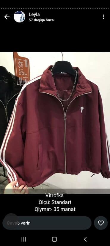 дождевик купить в баку: Məhsul təsviri: - Bordo rəngli idman vitrıovka (yüngül küləkkeçirməz — 1