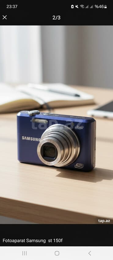 bilindir: Samsung ST150F rəqəmsal fotoaparat - Rəng: tünd mavi gövdə - Samsung — 2