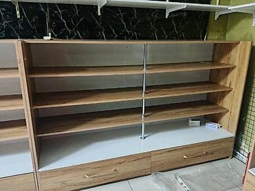 rəflər: Mağaza/ofis üçün rəf və vitrin mebelləri dəsti - Divara bərkidilən — 10