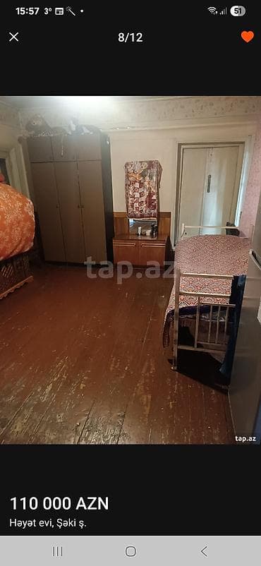 razinde kiraye evler: Həyət evi – Şəki şəhəri Əsas yolun kənarında, avtobus dayanacağının — 8