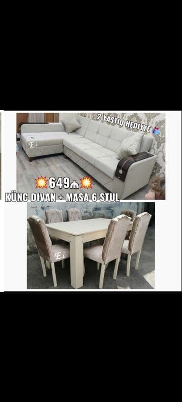 divan ölçüsü: Yeni, Künc divan, Qonaq otağı üçün, Açılmayan, Türkiyə — 12