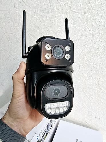glazok kamera: 2 kamera Wi‑Fi PTZ açıq hava təhlükəsizlik kamerası - İki antenli — 4