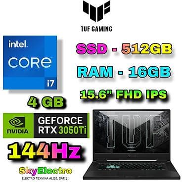 nvidia shield: İşlənmiş ASUS TUF Gaming, 15.6 ", Intel Core i7, 512 GB, Ödənişli çatdırılma, Rayonlara çatdırılma, Ünvandan götürmə — 1