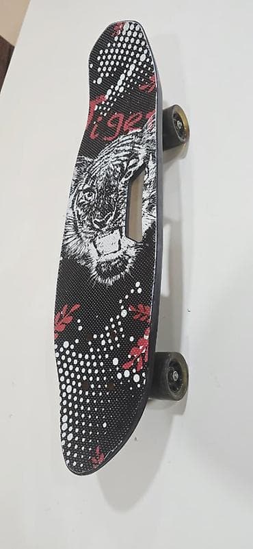 skateboard satisi: Skateboard (qrafik “Tiger” dizaynlı) - Gövdə: Qara rəngli lövhə — 6