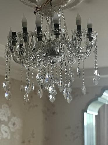 xrustal stekan: Çılçıraq, 10 və daha çox lampa, Xrustal — 4