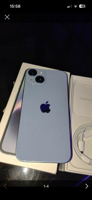 qələmli planşet qiymətləri: IPhone 14, 128 GB, Mavi, Face ID — 2