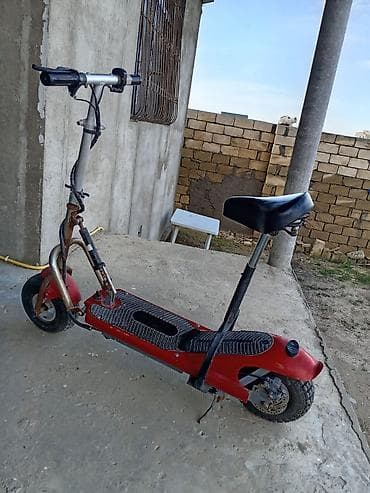 elektrikli samokat: Elektrik skuter – oturacaqlı, qalın təkərli, güclü çərçivəli model — 5