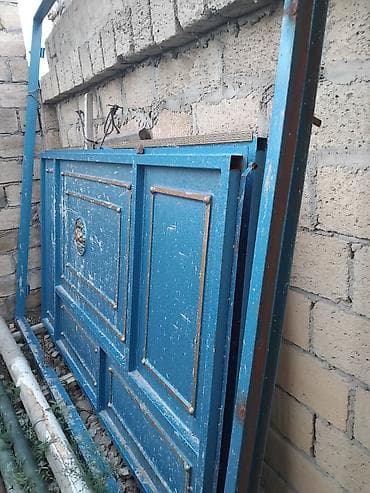 qapi darvaza: Yeni Dəmir Həyət darvazası, Yana açılan, 3 m, Mexaniki, rəng - Mavi, Kredit yoxdur, Ünvandan götürmə — 2