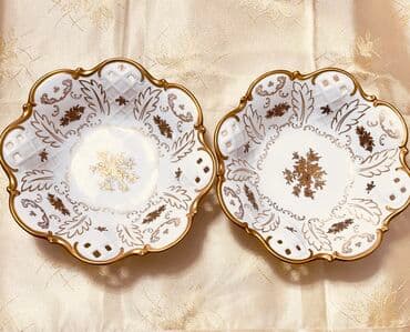 qedmi qablar: Qədimi Almanyanın “R” Kobalt Böyük Meyvə Qabları İşlənməyibdir Ağ 250 — 2