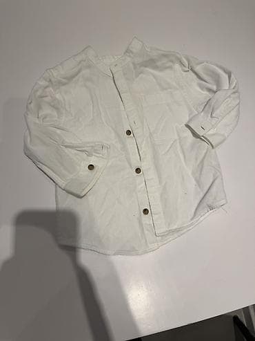 varatnik modelleri: ZARA uşaq köynəyi - Model: yaxasız (band collar) düyməli köynək - — 1