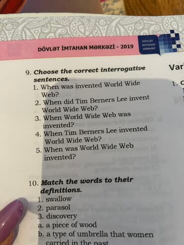 1 ci sinif ingilis dili kitabi yukle: İngilis dilindən Dim/TQDK 5;6;8-ci sinif testləri Yuxarı sıradan — 7