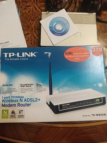 tp link modem satisi: TP‑LINK TD‑W8151N – 150Mbps Wireless N ADSL2+ modem‑router satıram — 1
