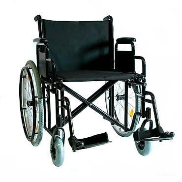 Yüngül və praktik əlil arabası - Güclü polad karkas, qara rəngli