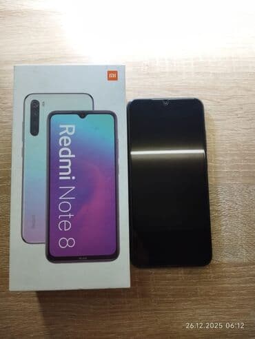 Фото и видеокамеры: Redmi Note 8, 64 ГБ, цвет - Синий, Сенсорный, Отпечаток пальца, Две SIM карты — 2