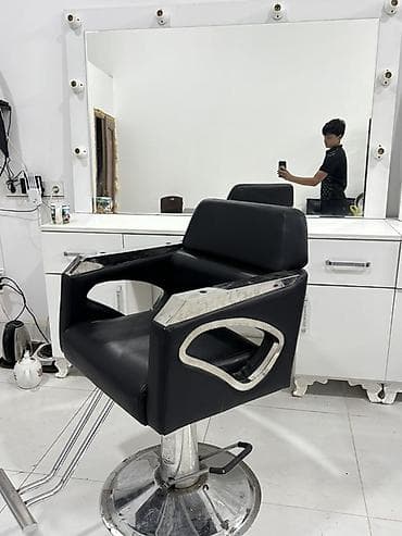 malazya mebel: Peşəkar salon kresloları – 2 model - Material: Qara eko‑dəri oturacaq — 3