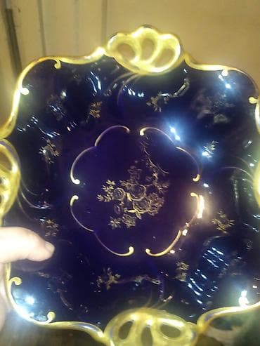 konfet qabi: İlmenau Graf von Henneberg Porzellan (Germany) – “Echt Kobalt” qab - — 4