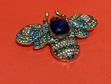 Бижутерия: Böcək temalı bəzək broş dəsti - Dəst tərkibi: 4 ədəd broş - 1 ədəd — 8