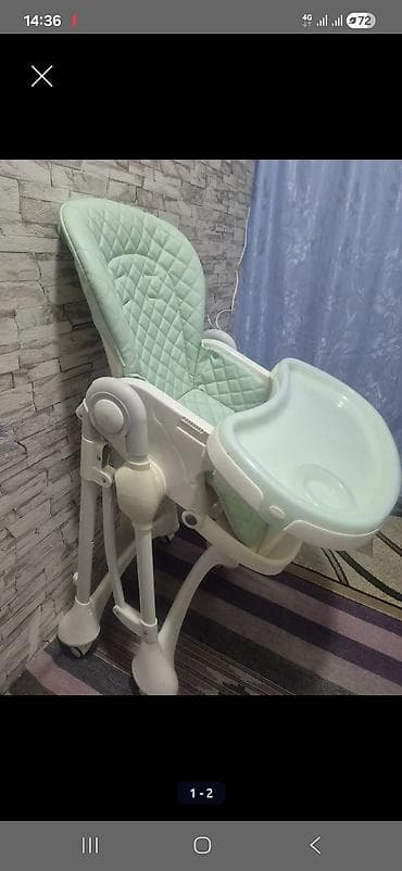 Uşaqlar üçün yüngül yaşıl rəngli, yumşaq oturacaqlı və çıxarıla bilən