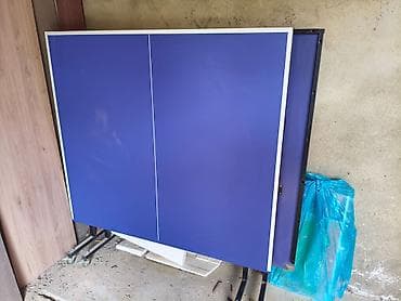 Masaüstü stolüstü tennis (ping-pong) masası - Rəng: mavi, ağ sərhəd