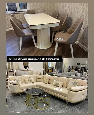 Полки: Новый, Угловой диван, Для гостиной, Нераскладной, Азербайджан — 1