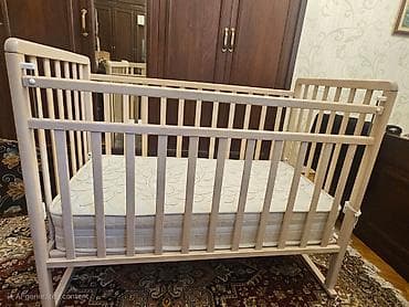 set mebel: Oğlan və qız üçün, İşlənmiş, Çarpayı, Bazasız, Matras ilə, Siyirməsiz — 3