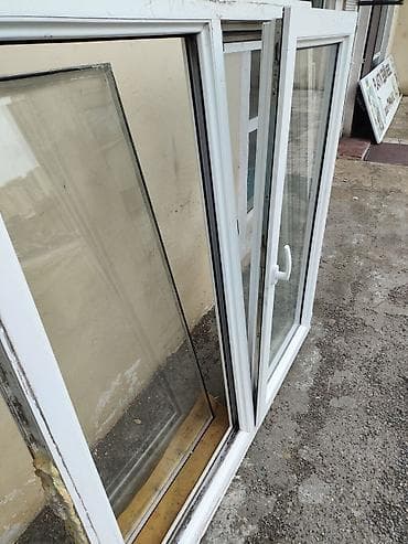 İşlənmiş İkiqat şüşə paketi Plastik pəncərə, Еni: 144 sm, Uzunluğu: 142 sm — 5