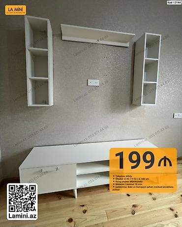 TV altlığı və divar rəf dəsti - Modell kodu: 12144 - Komplekt: 1 lalafo.az -da TV altlığı və divar rəf dəsti - Modell kodu: 12144 - Komplekt: 1